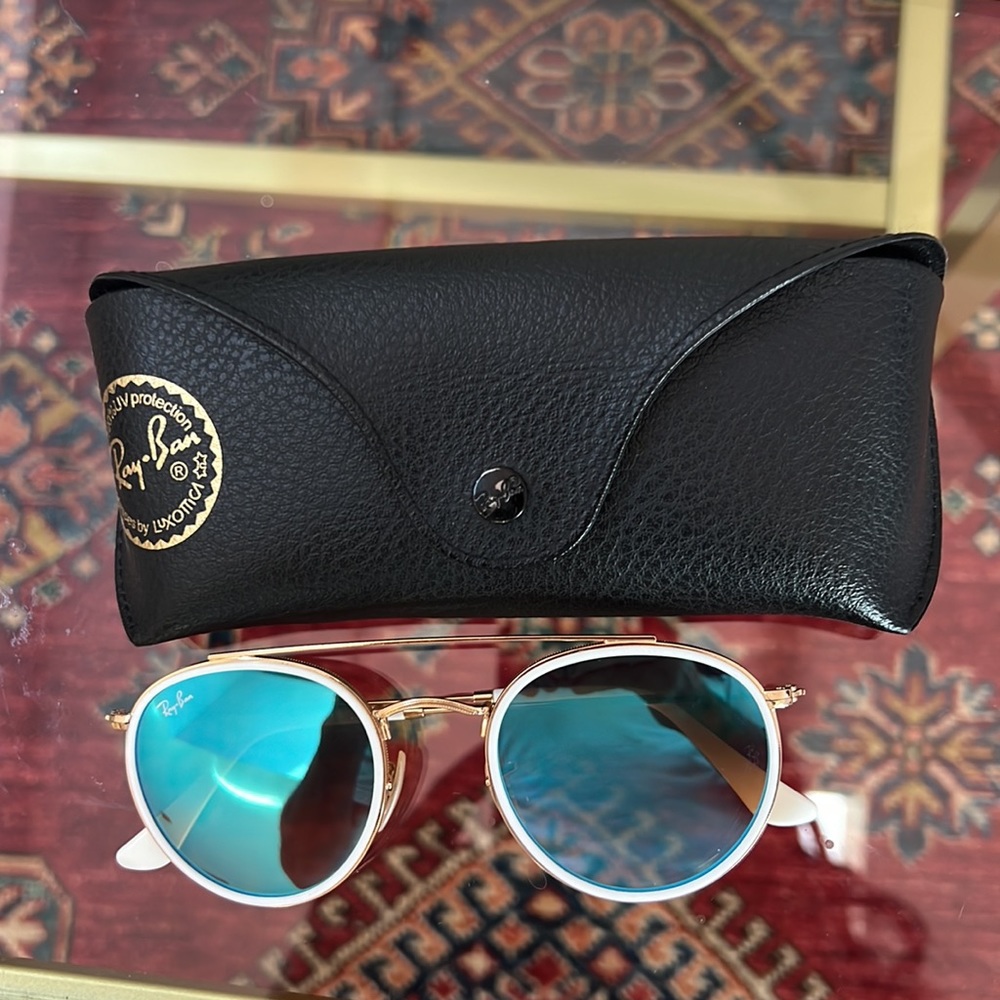 Mens Ray-Ban RB3647N Round Double Bridge Sunglasses